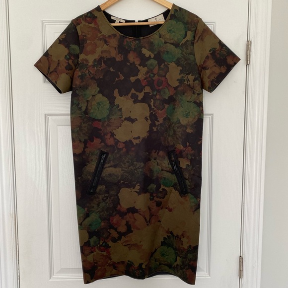 Essentiel Antwerp Floral Camo Short Sleeve Dress Size 10 - Picture 1 of 13